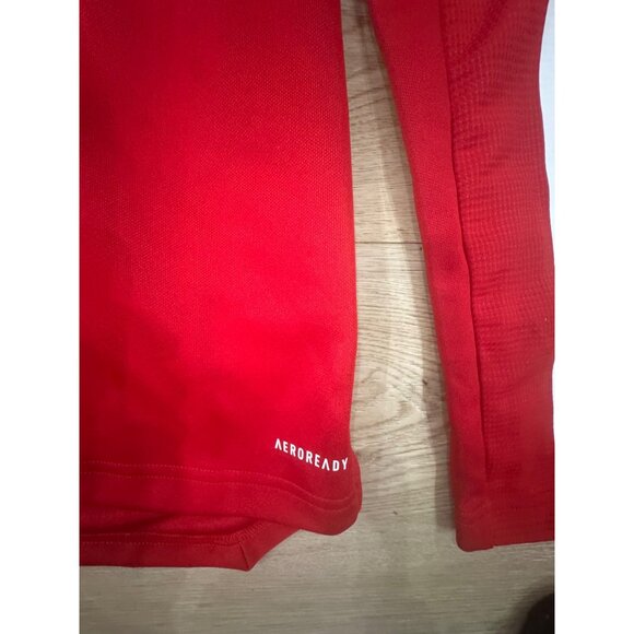 Adidas Red AEROREADY Mens Track Jacket S Size Full-Zip Lightweight Breathable De - Picture 5 of 8